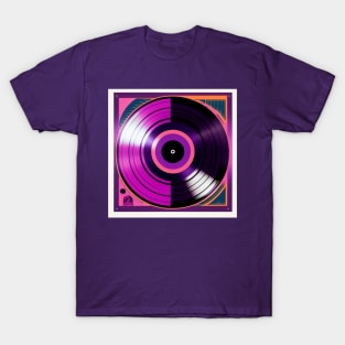 Vinyl Record Turntable Purple T-Shirt